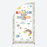 Aperturee - Aperturee Boho Be The Reason Someone Smiles Today Half Moon Arch Backdrop